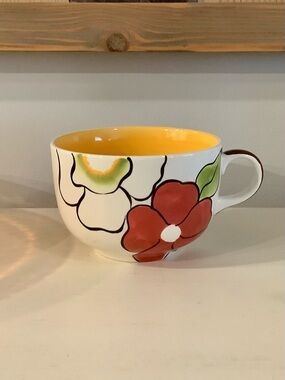Pier 1 Large Floral Patterned Mug